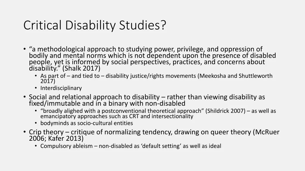 critical disability studies