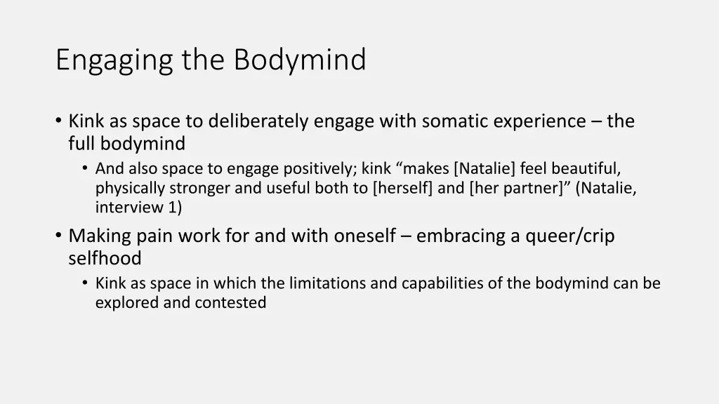 engaging the bodymind