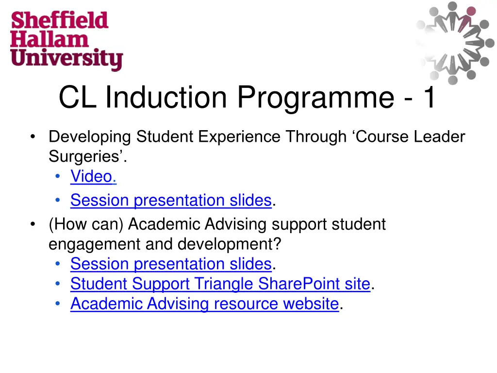 cl induction programme 1