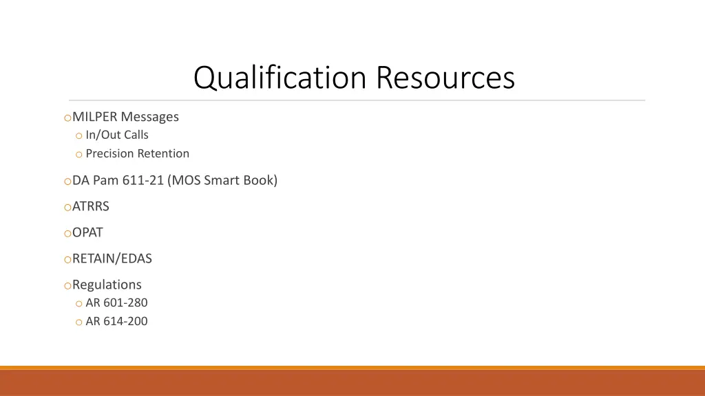 qualification resources