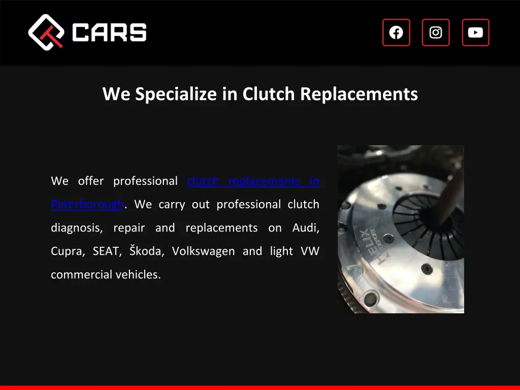 we specialize in clutch replacements