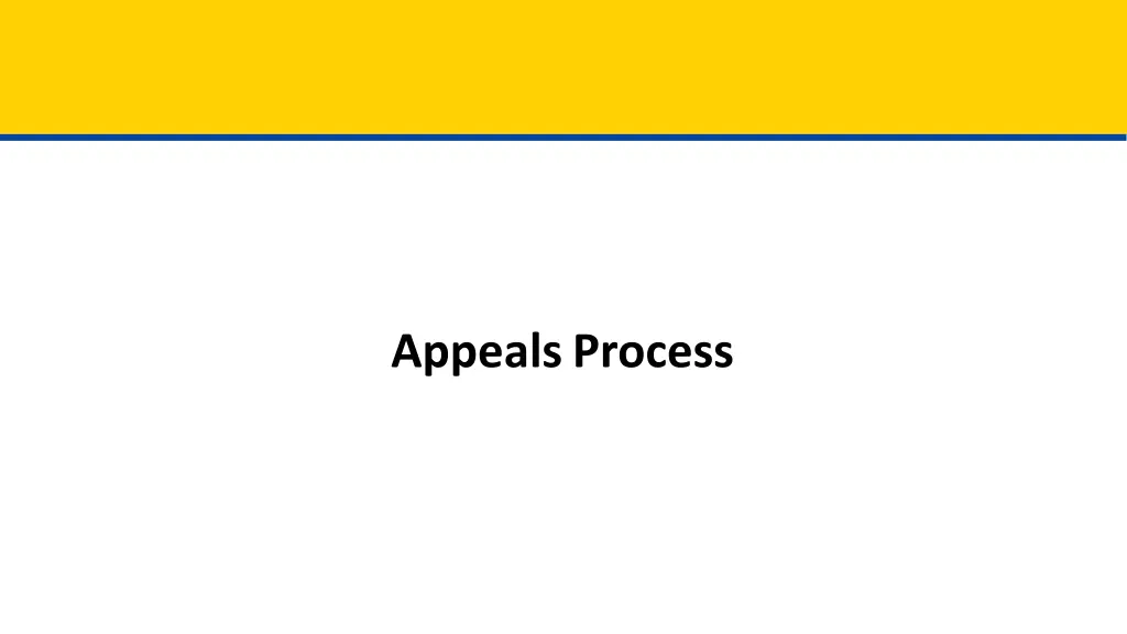 appeals process