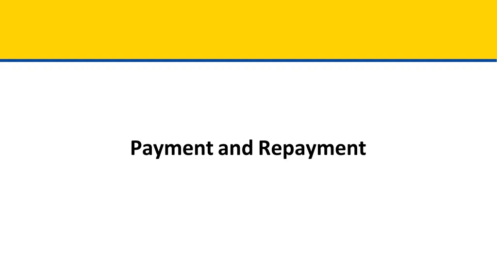 payment and repayment