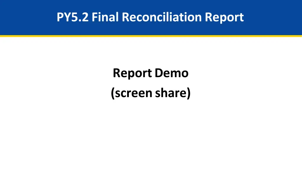 py5 2 final reconciliation report