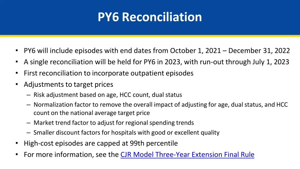 py6 reconciliation