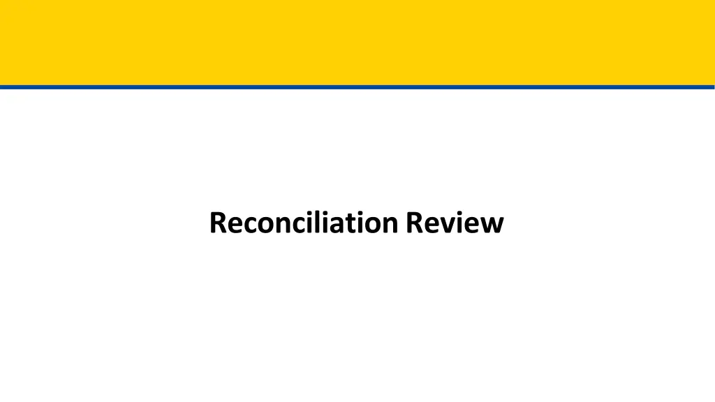 reconciliation review