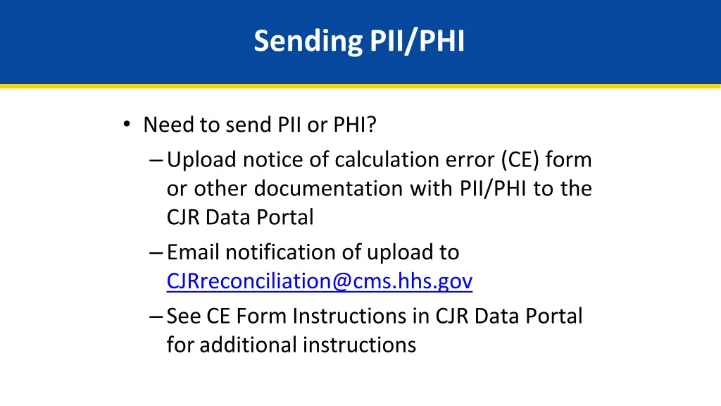 sending pii phi