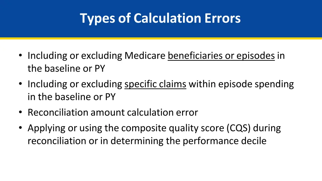 types of calculation errors