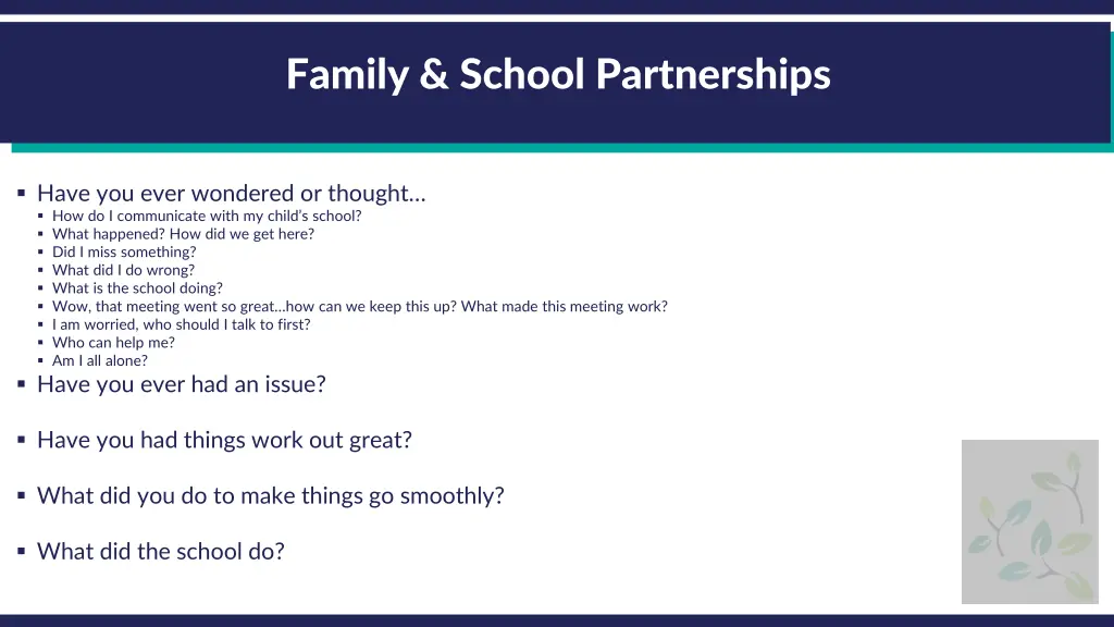 family school partnerships