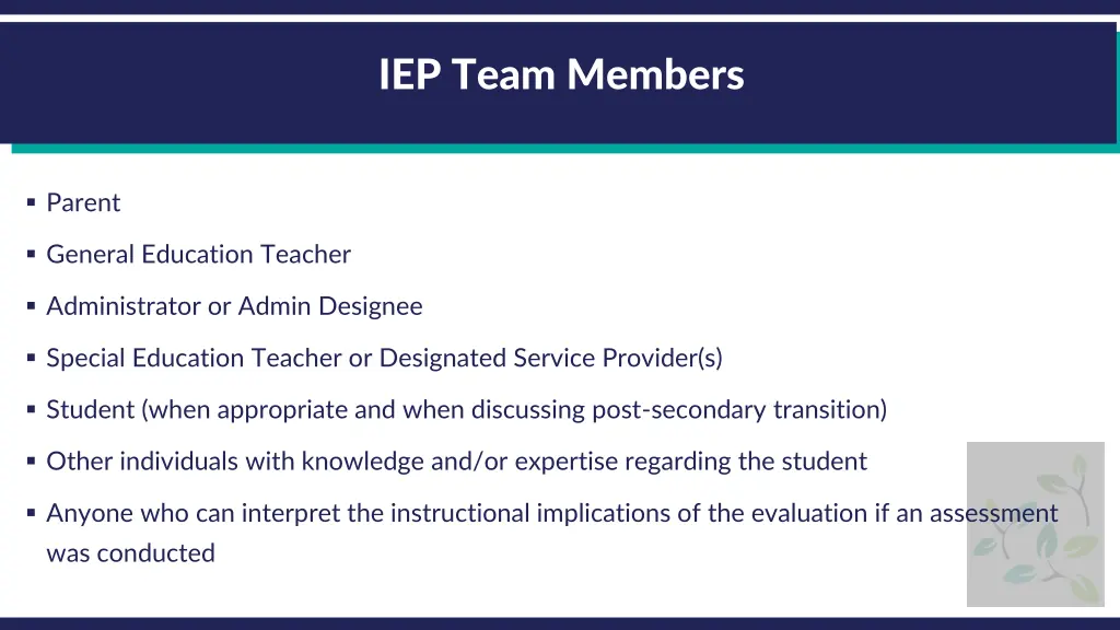 iep team members