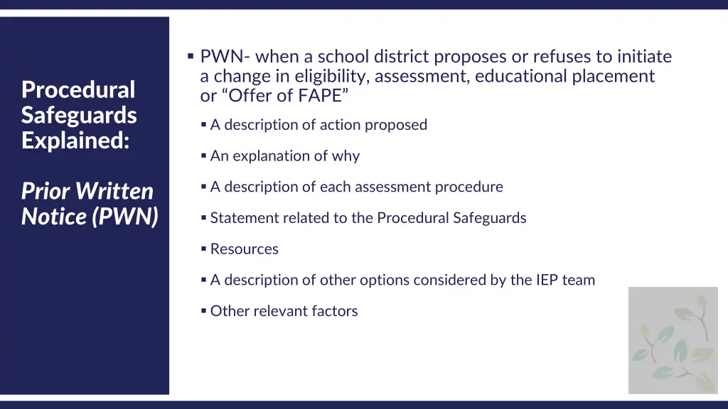 pwn when a school district proposes or refuses