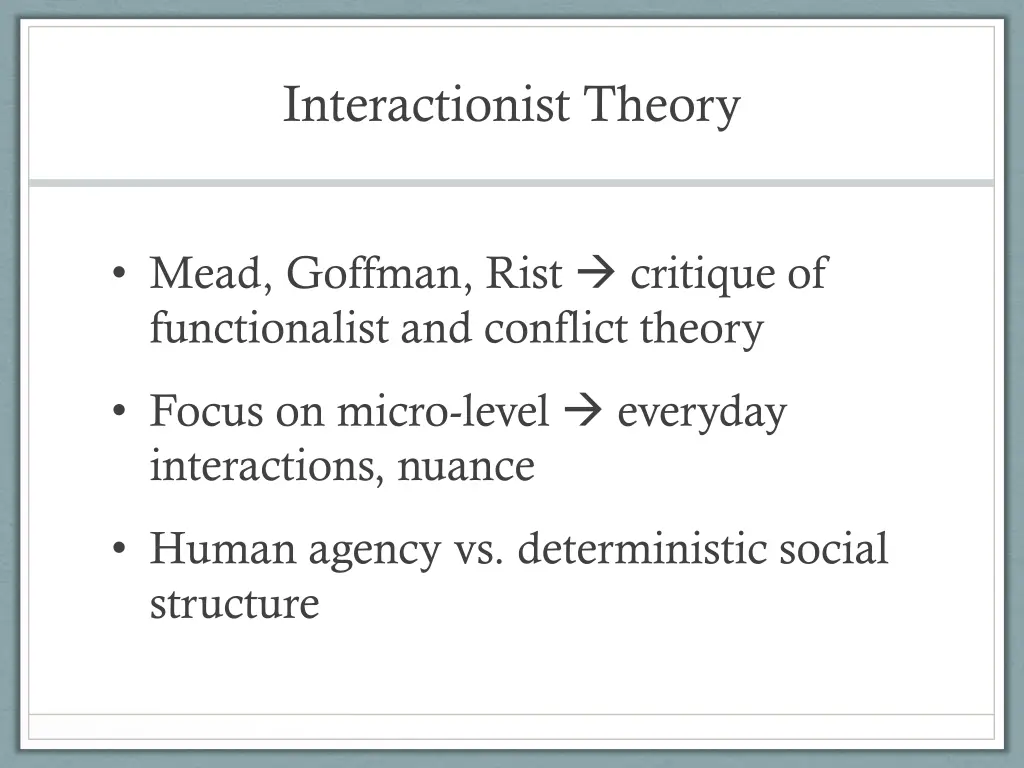 interactionist theory