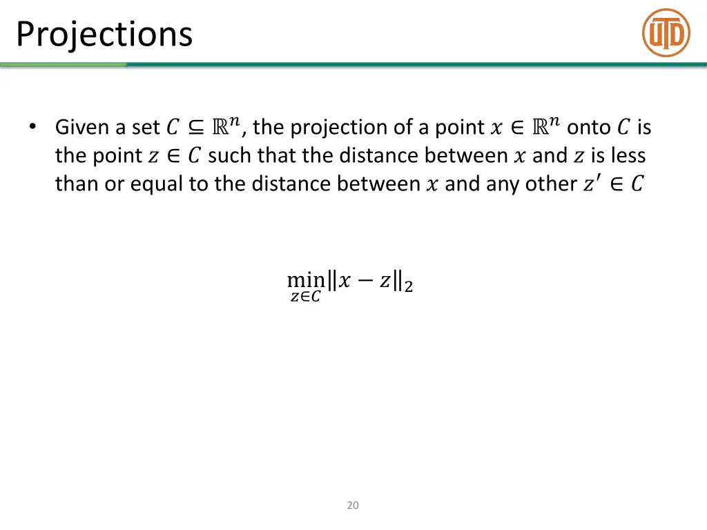 projections 1