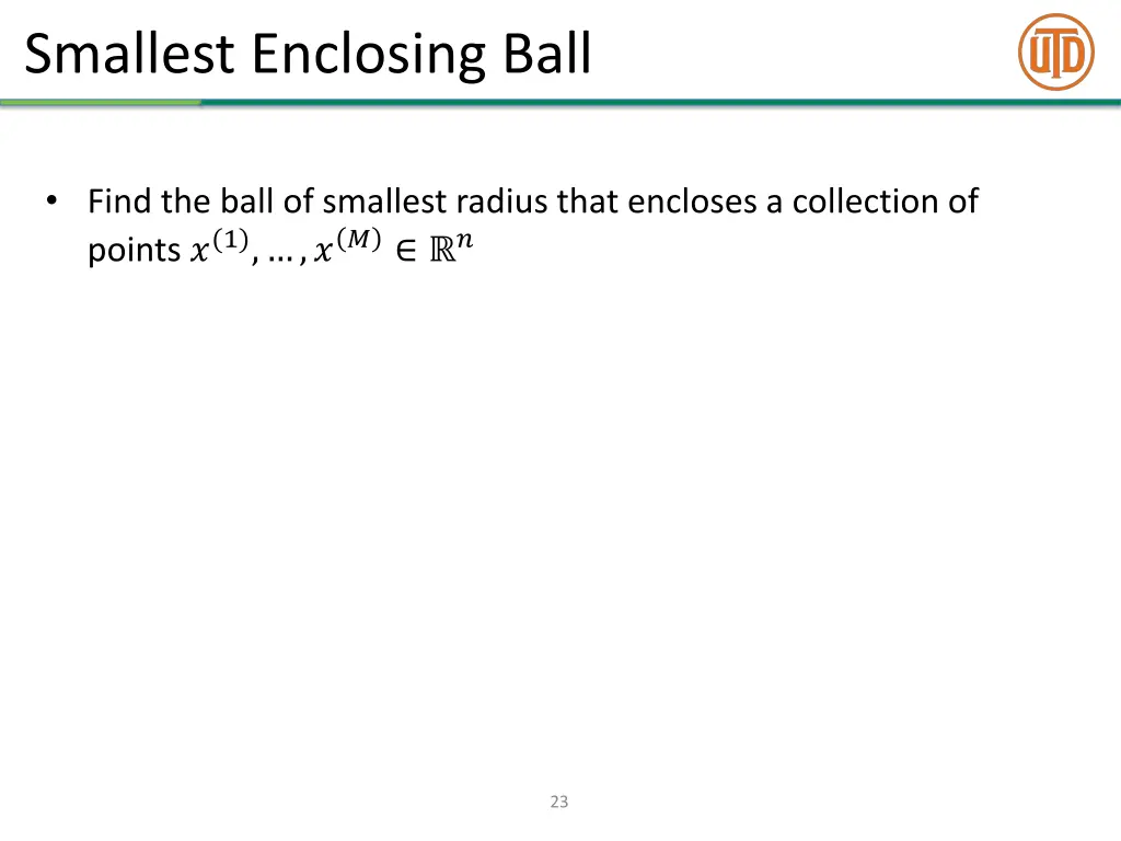 smallest enclosing ball