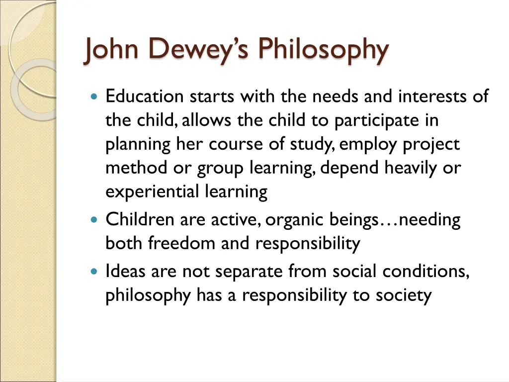 john dewey s philosophy