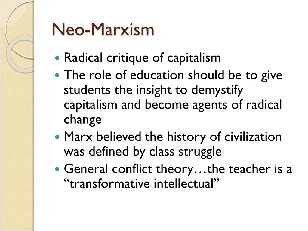 neo marxism