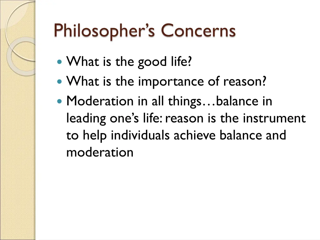 philosopher s concerns