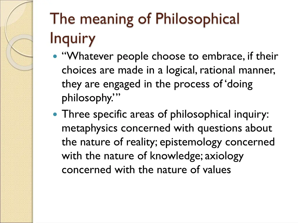 the meaning of philosophical inquiry whatever