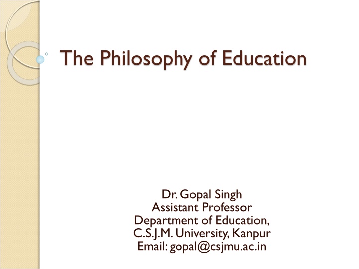 the philosophy of education