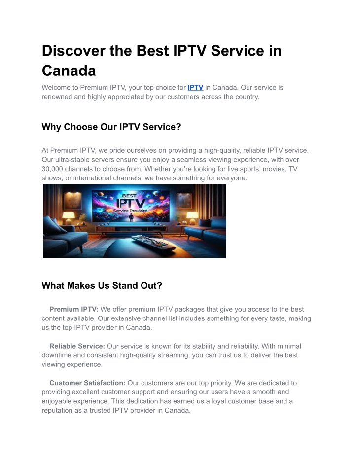 discover the best iptv service in canada