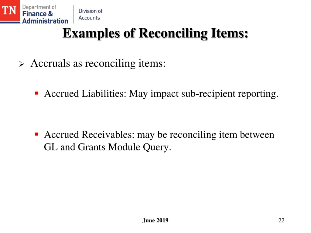 examples of reconciling items 1