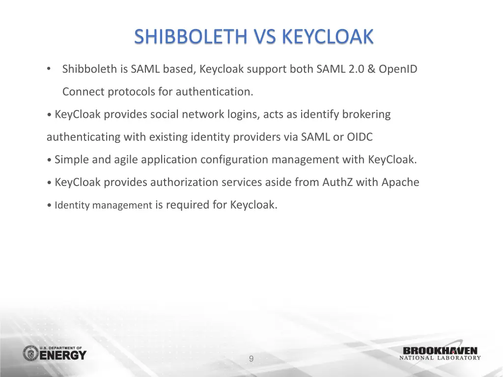 shibboleth vs keycloak