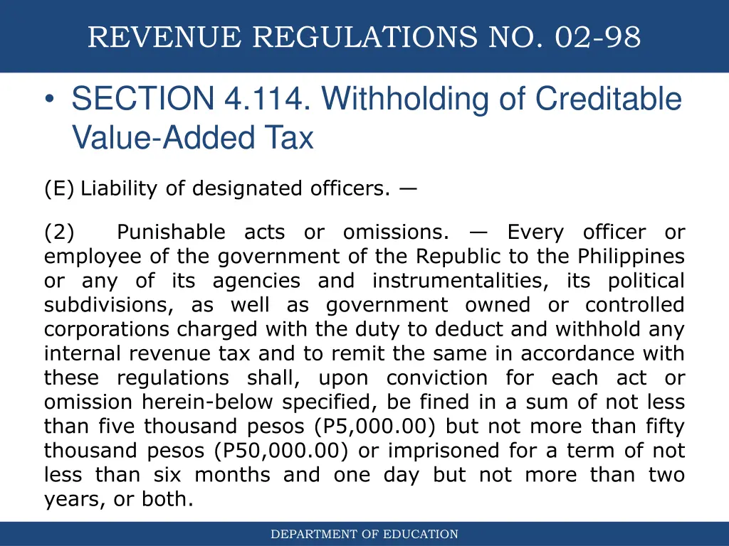 revenue regulations no 02 98 10