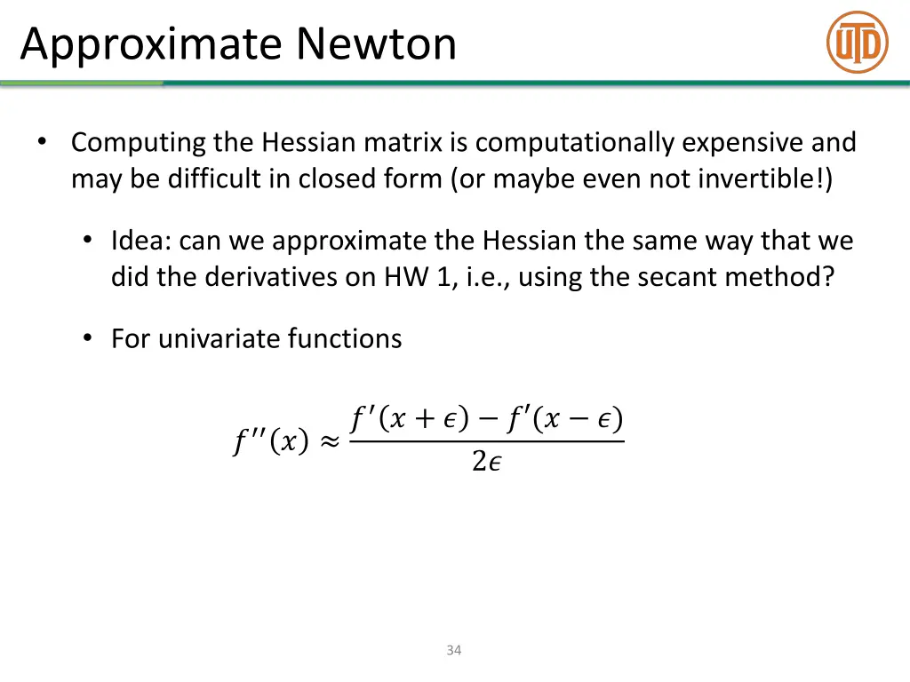 approximate newton