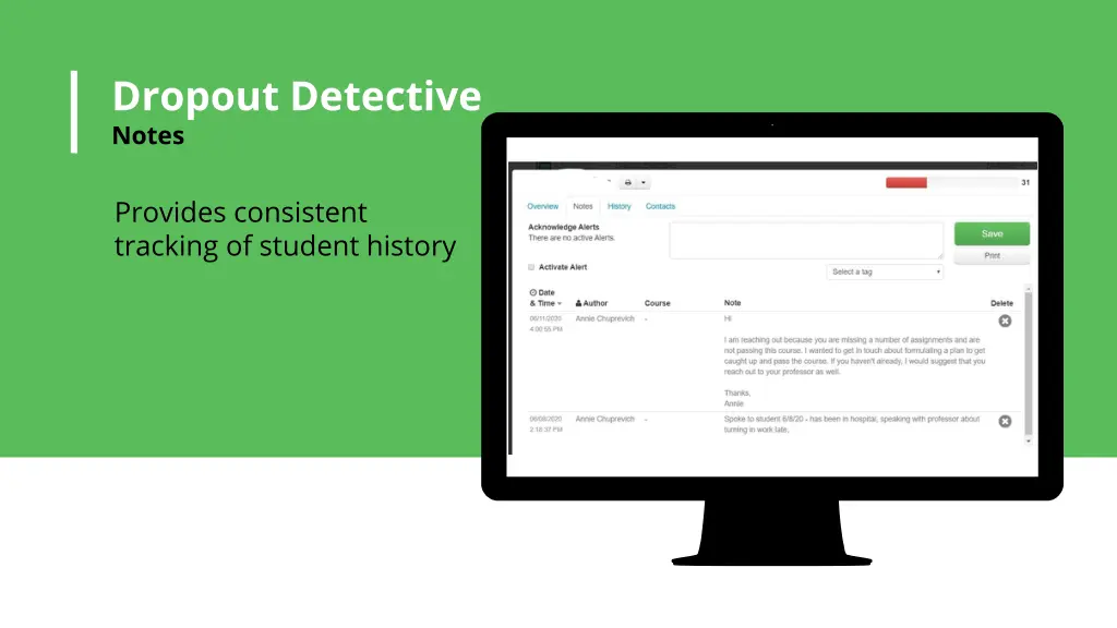 dropout detective notes