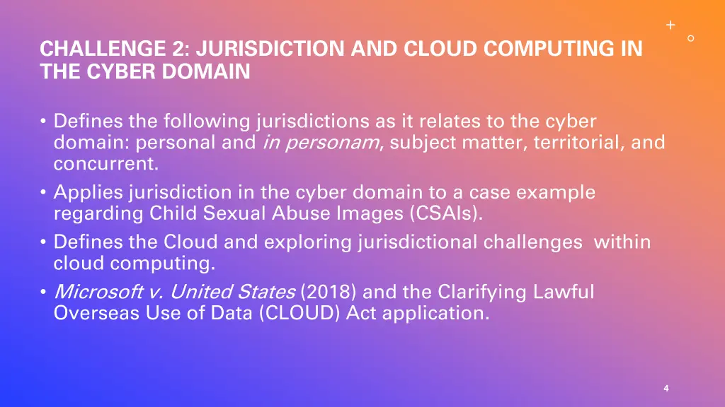 challenge 2 jurisdiction and cloud computing