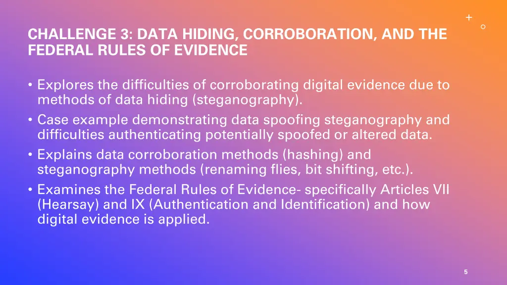 challenge 3 data hiding corroboration