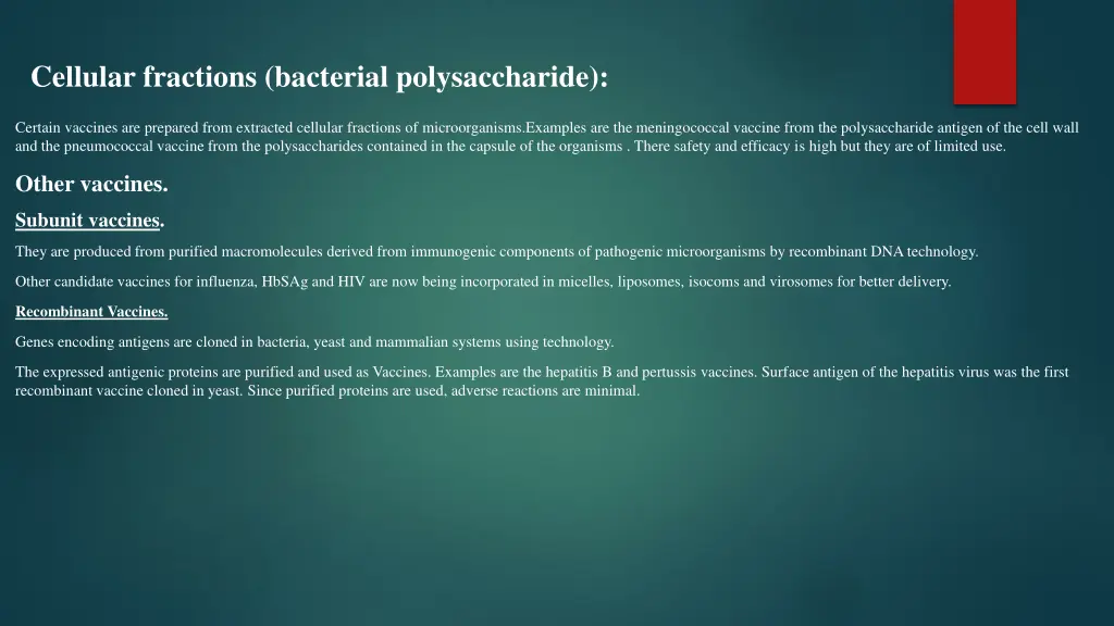 cellular fractions bacterial polysaccharide