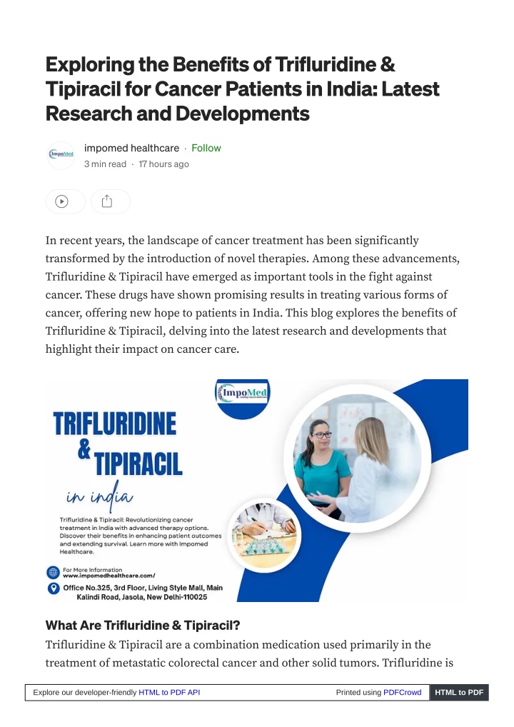 exploring the benefits of trifluridine tipiracil