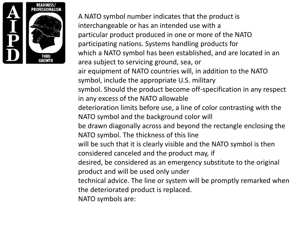 a nato symbol number indicates that the product