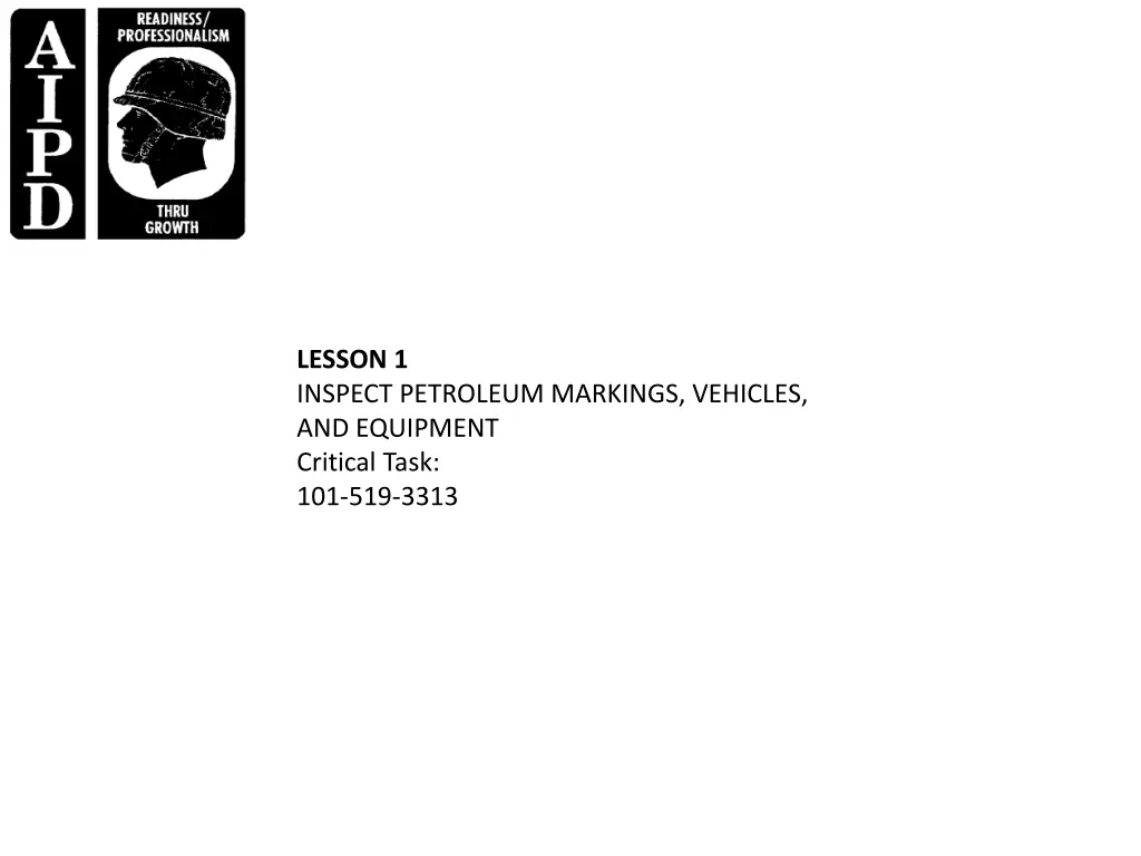 lesson 1 inspect petroleum markings vehicles