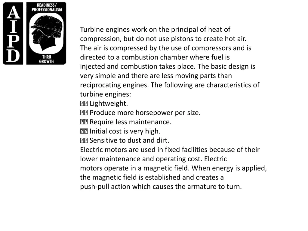 turbine engines work on the principal of heat