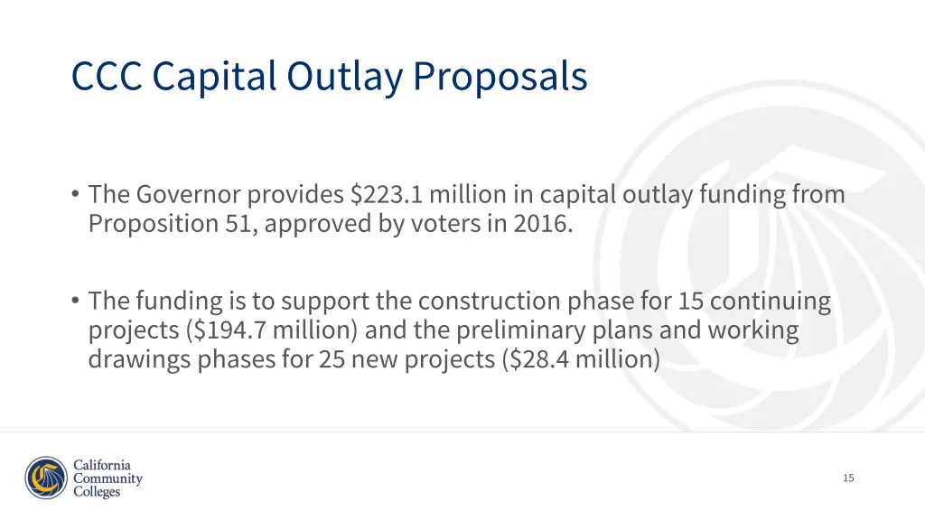 ccc capital outlay proposals