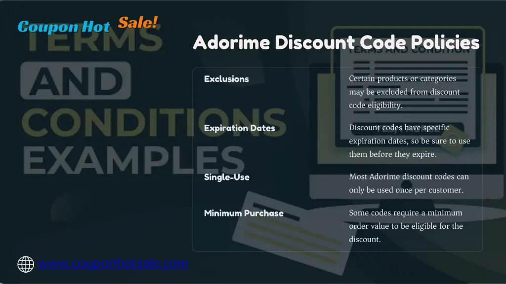 adorime discount code policies