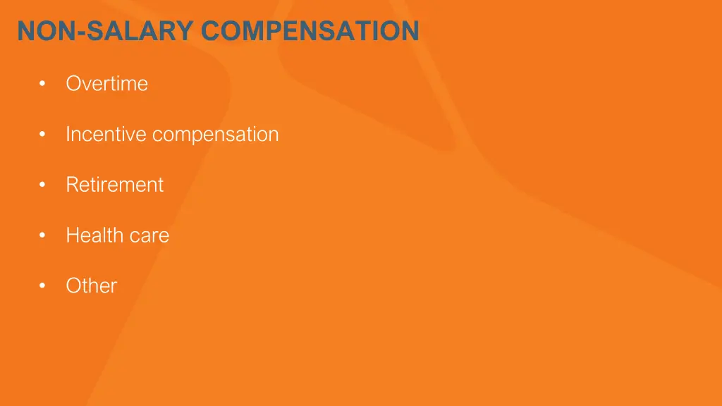 non salary compensation