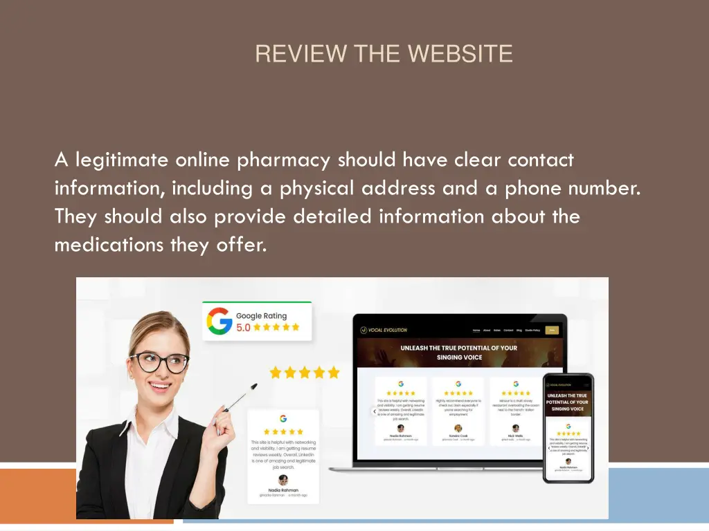 review the website