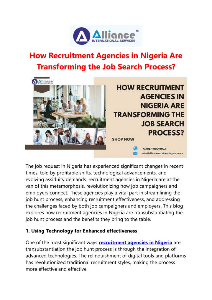 how recruitment agencies in nigeria