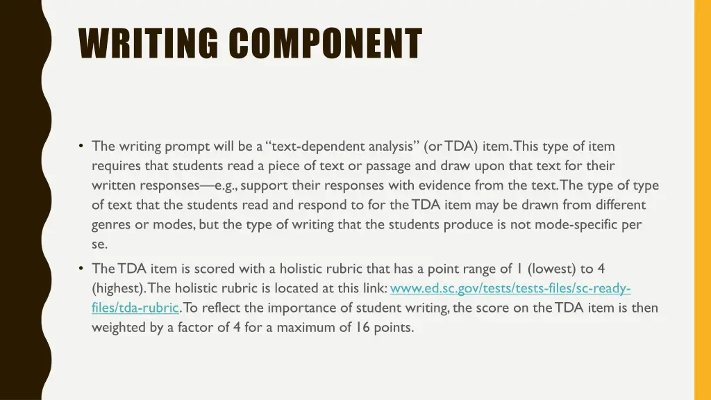 writing component