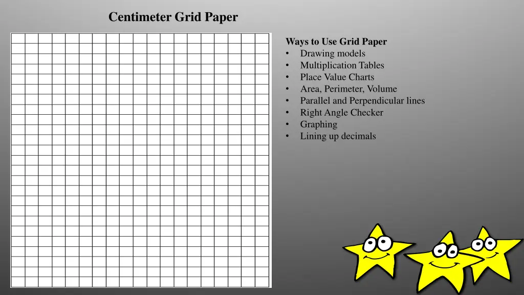 centimeter grid paper