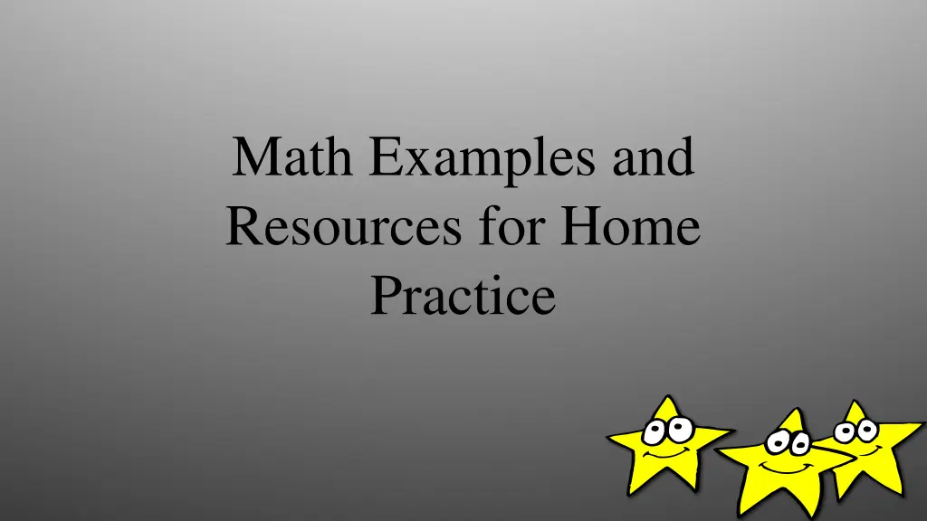 math examples and resources for home practice