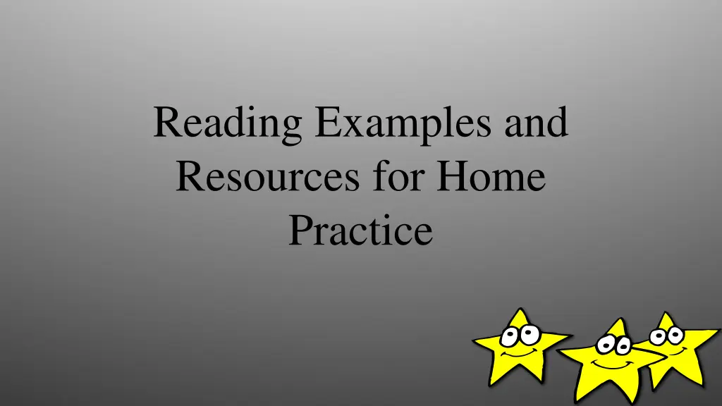 reading examples and resources for home practice