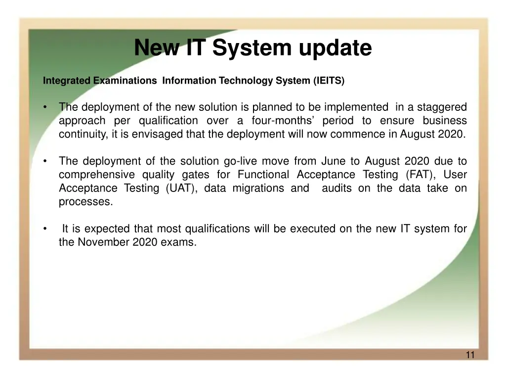 new it system update