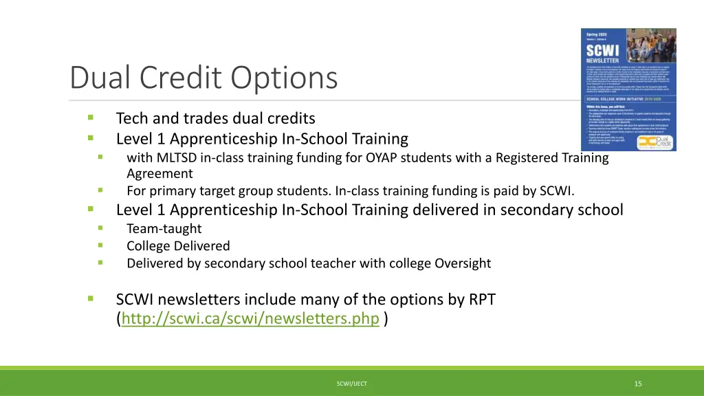 dual credit options