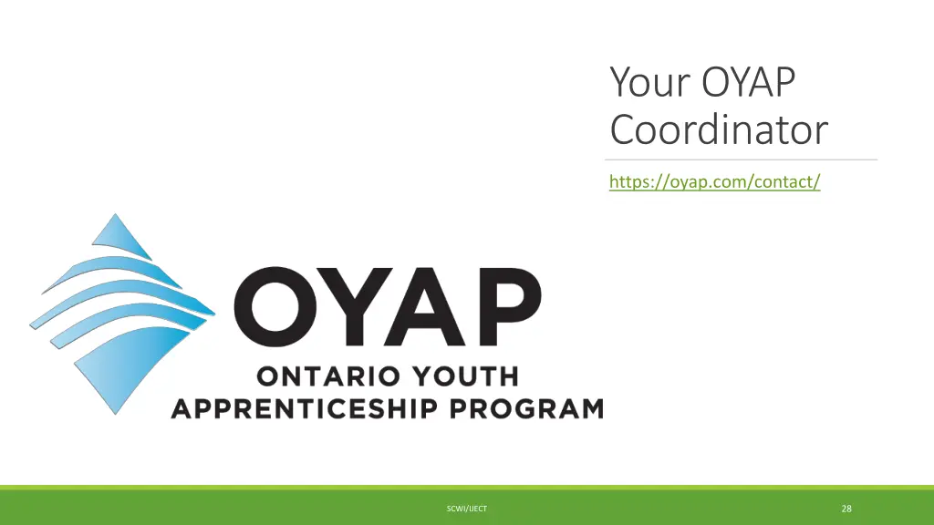 your oyap coordinator