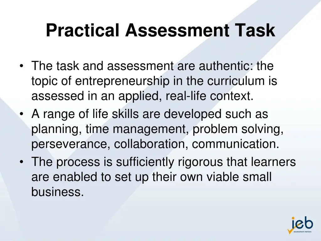 practical assessment task