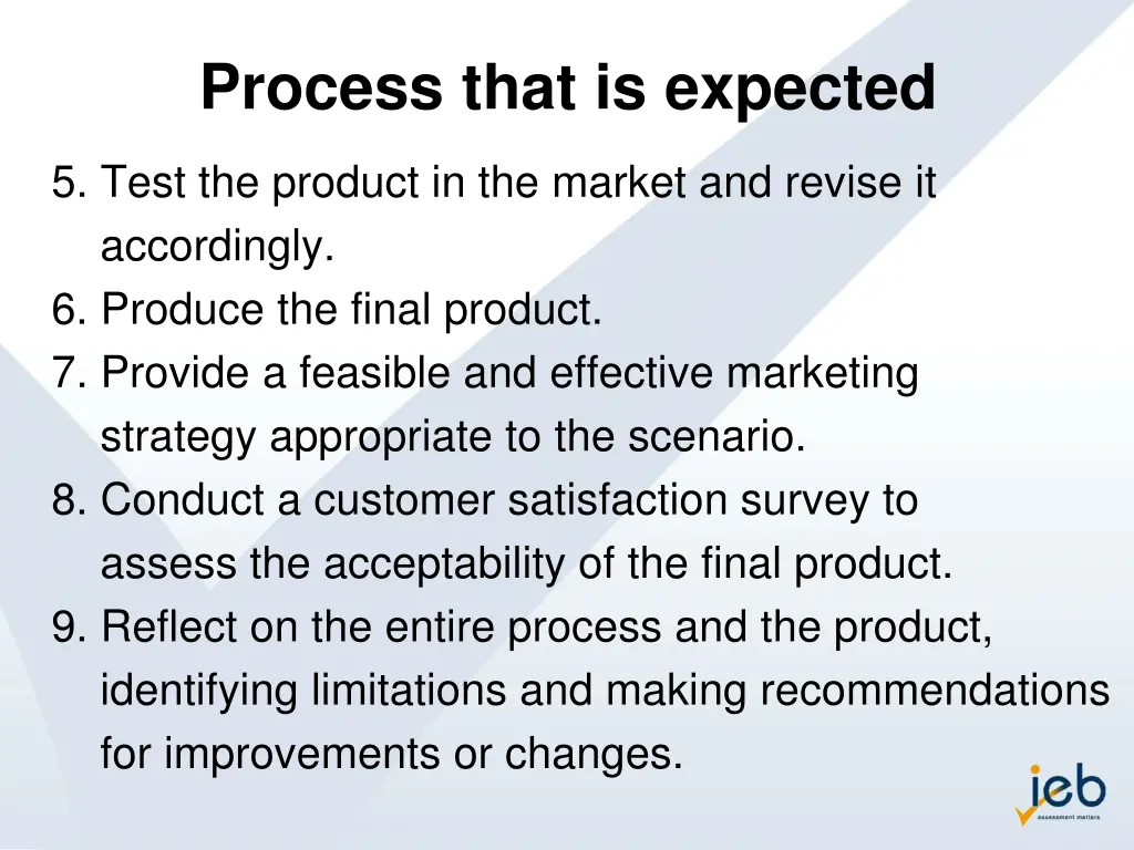 process that is expected 1